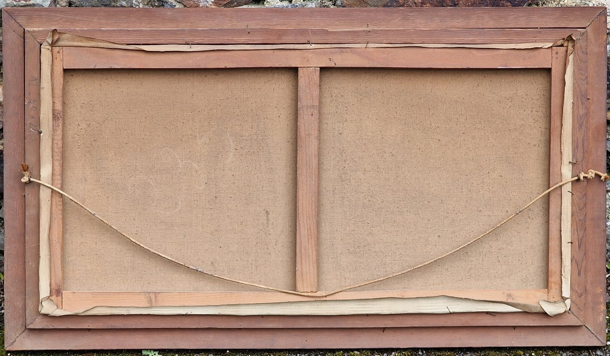 Grand tableau marine bretonne l'arrivée des pêcheurs au port par Mariette Lefevre Defive-photo-7