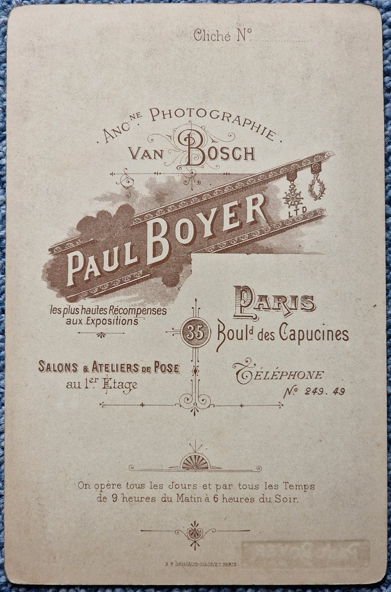 Lot de 5 photographies de Sarah Bernhardt actrice de théâtre par Lafayette et Paul Boyer Paris-photo-3