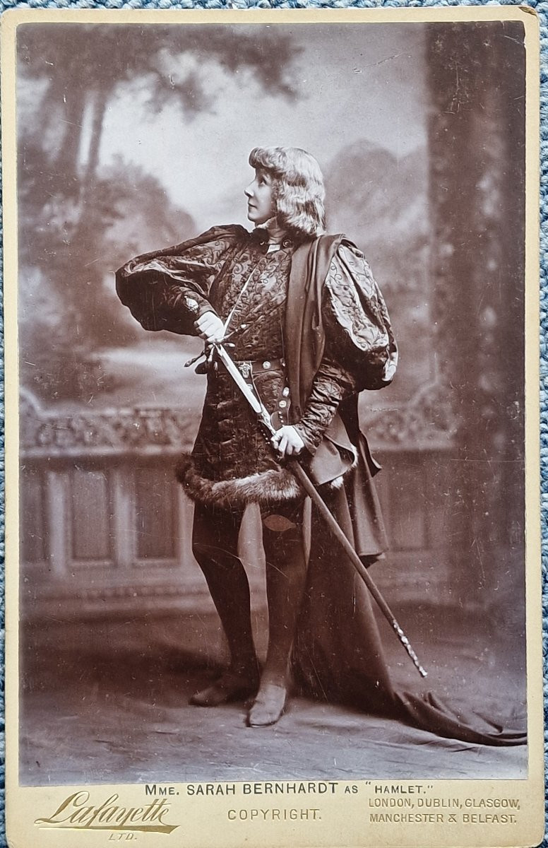 Lot de 5 photographies de Sarah Bernhardt actrice de théâtre par Lafayette et Paul Boyer Paris-photo-4