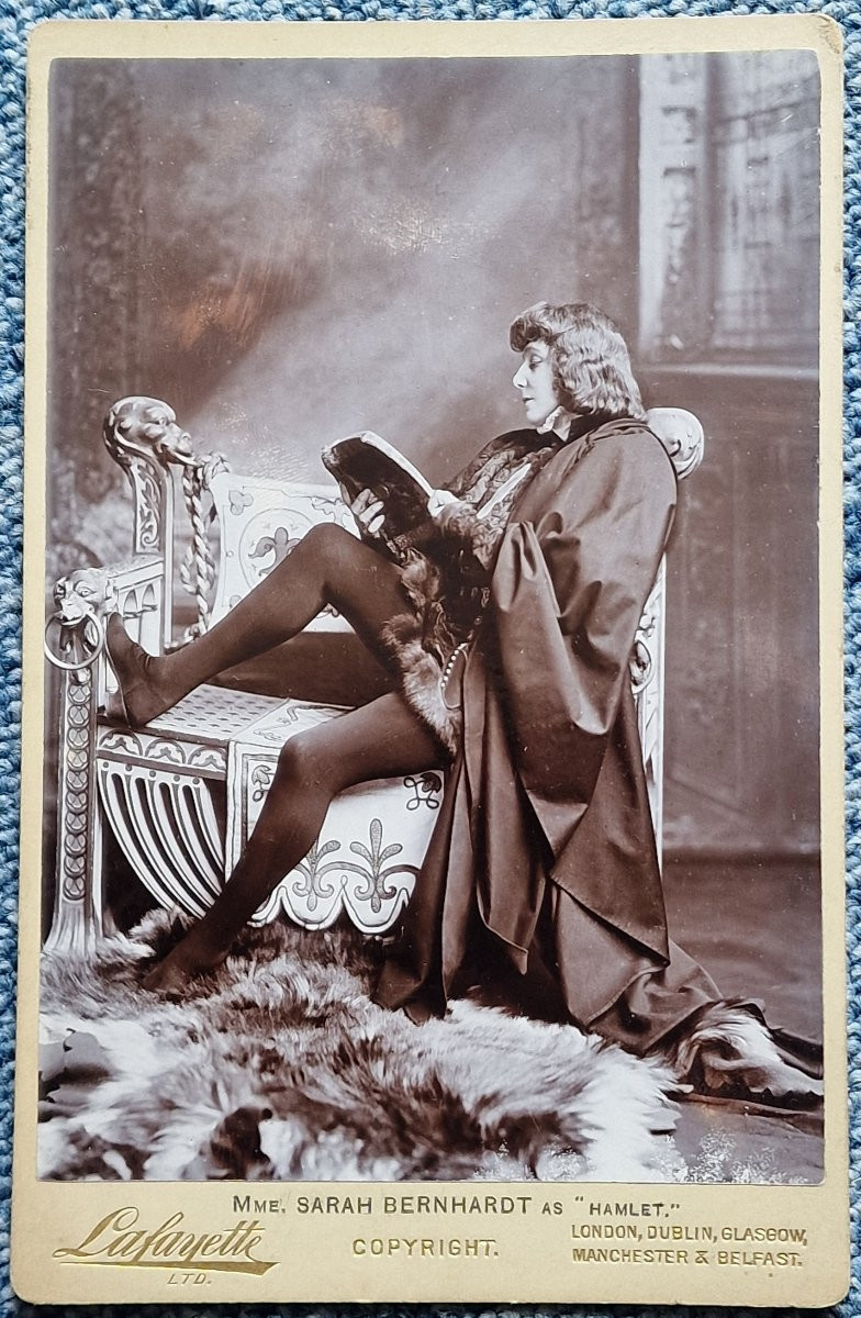 Lot de 5 photographies de Sarah Bernhardt actrice de théâtre par Lafayette et Paul Boyer Paris-photo-2