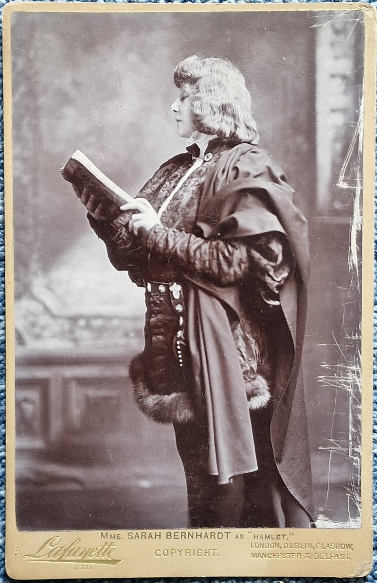Lot de 5 photographies de Sarah Bernhardt actrice de théâtre par Lafayette et Paul Boyer Paris-photo-3