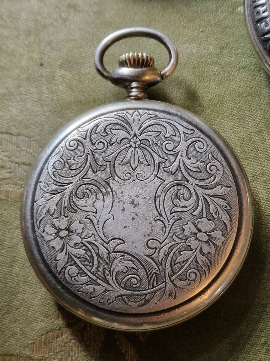 Lot de montres gousset dont chemins de fer de marque Pirofa, JYB, Ambre et Claude Helier Paris-photo-5