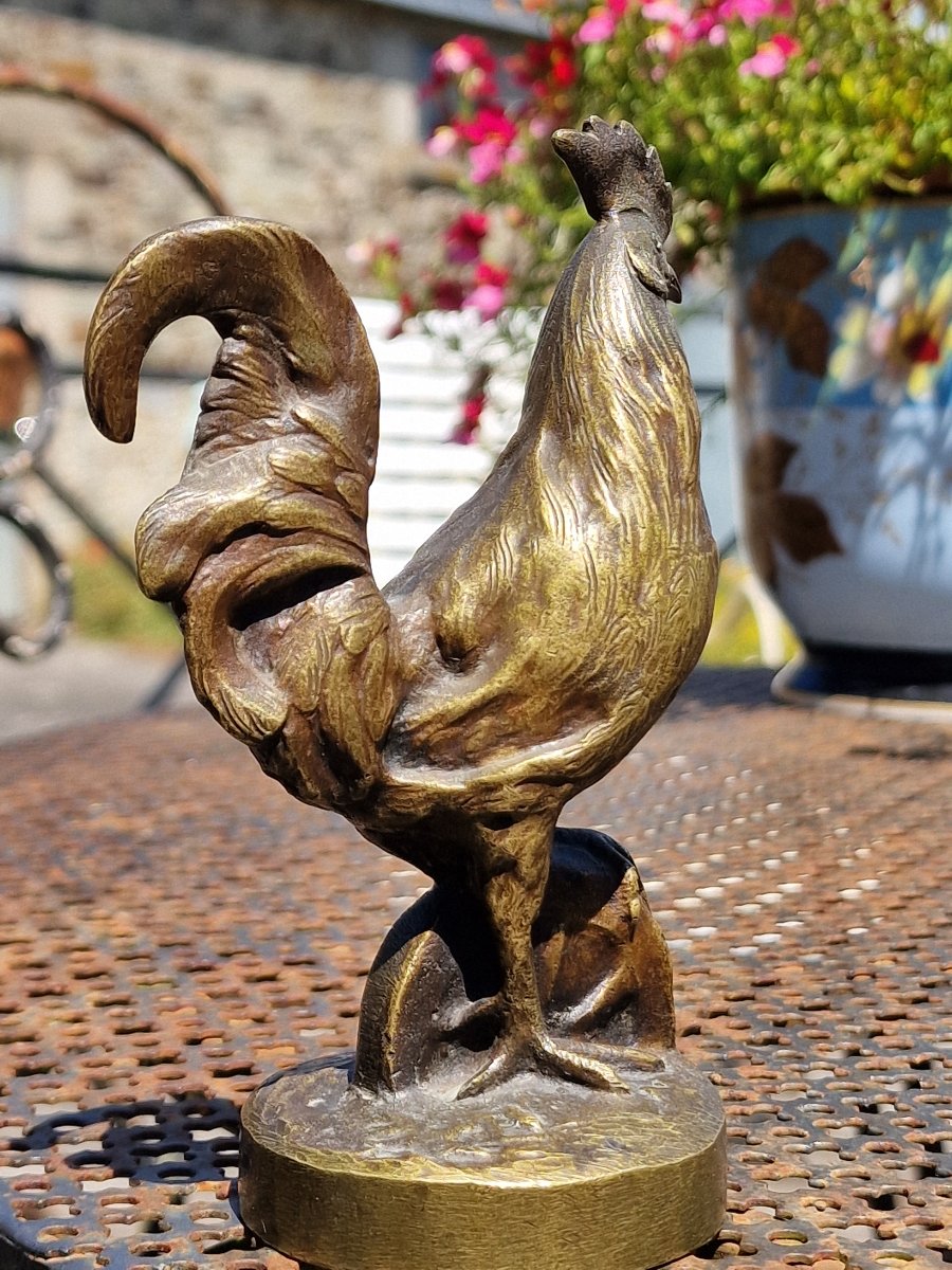 Rare Rooster-shaped Radiator Cap Mascot For Niclausse-brand Automobiles-photo-2