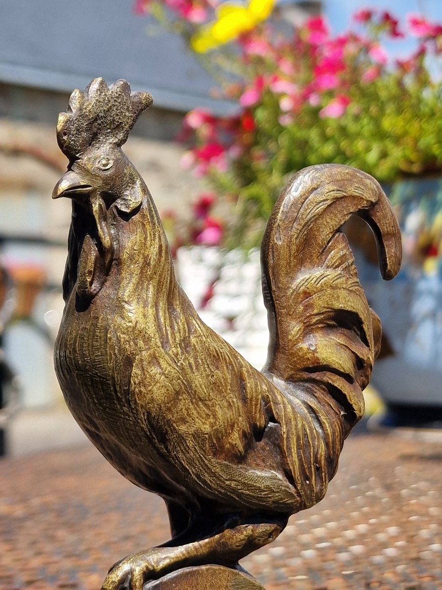 Rare Rooster-shaped Radiator Cap Mascot For Niclausse-brand Automobiles-photo-4