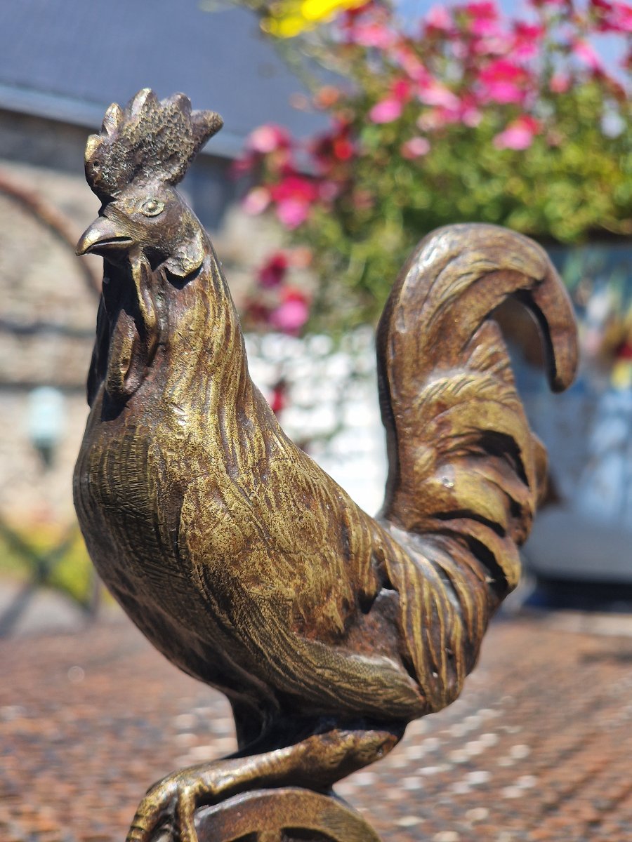 Rare Rooster-shaped Radiator Cap Mascot For Niclausse-brand Automobiles-photo-1