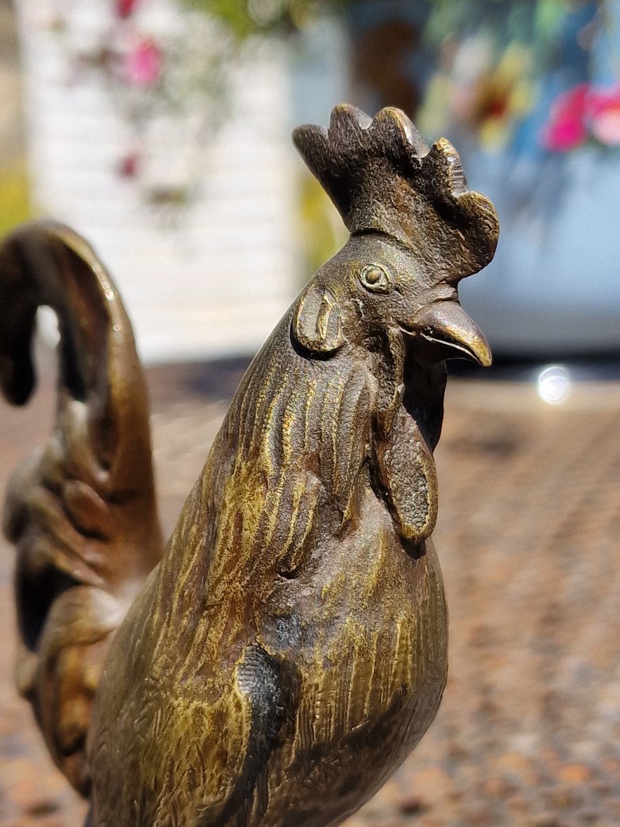 Rare Rooster-shaped Radiator Cap Mascot For Niclausse-brand Automobiles-photo-2