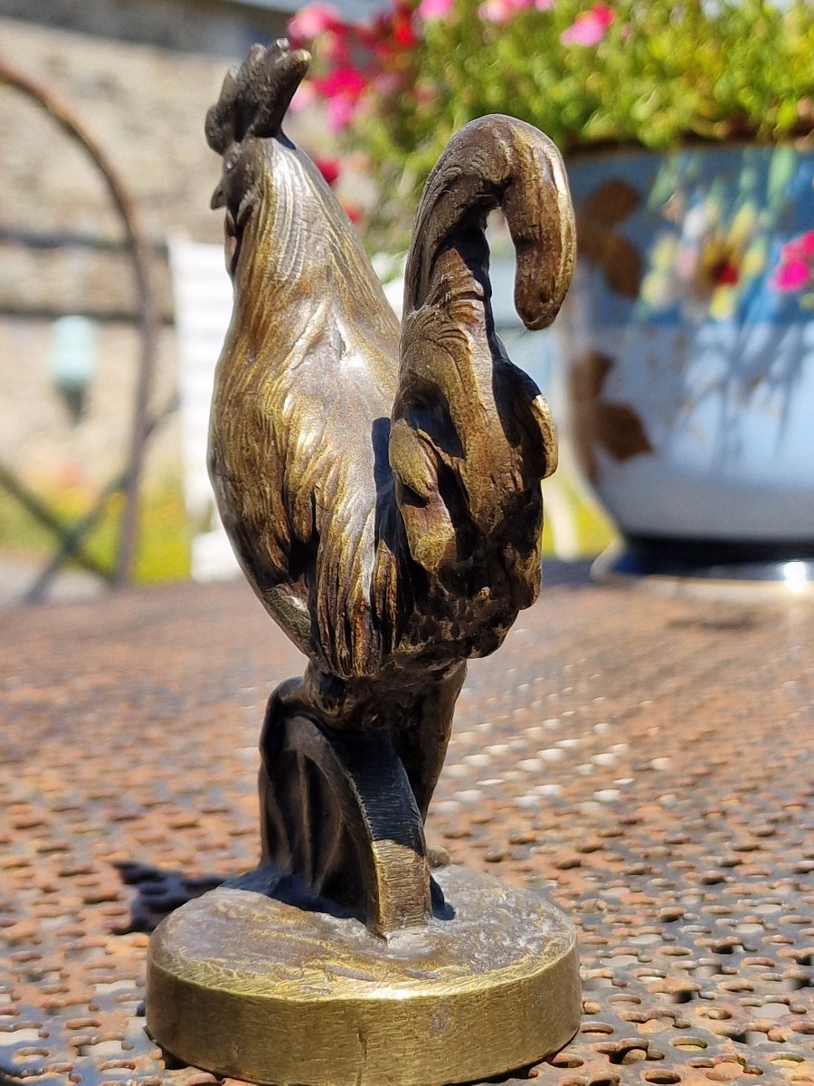 Rare Rooster-shaped Radiator Cap Mascot For Niclausse-brand Automobiles-photo-3