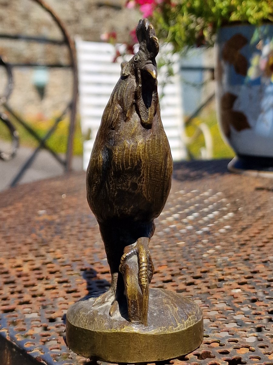 Rare Rooster-shaped Radiator Cap Mascot For Niclausse-brand Automobiles-photo-4