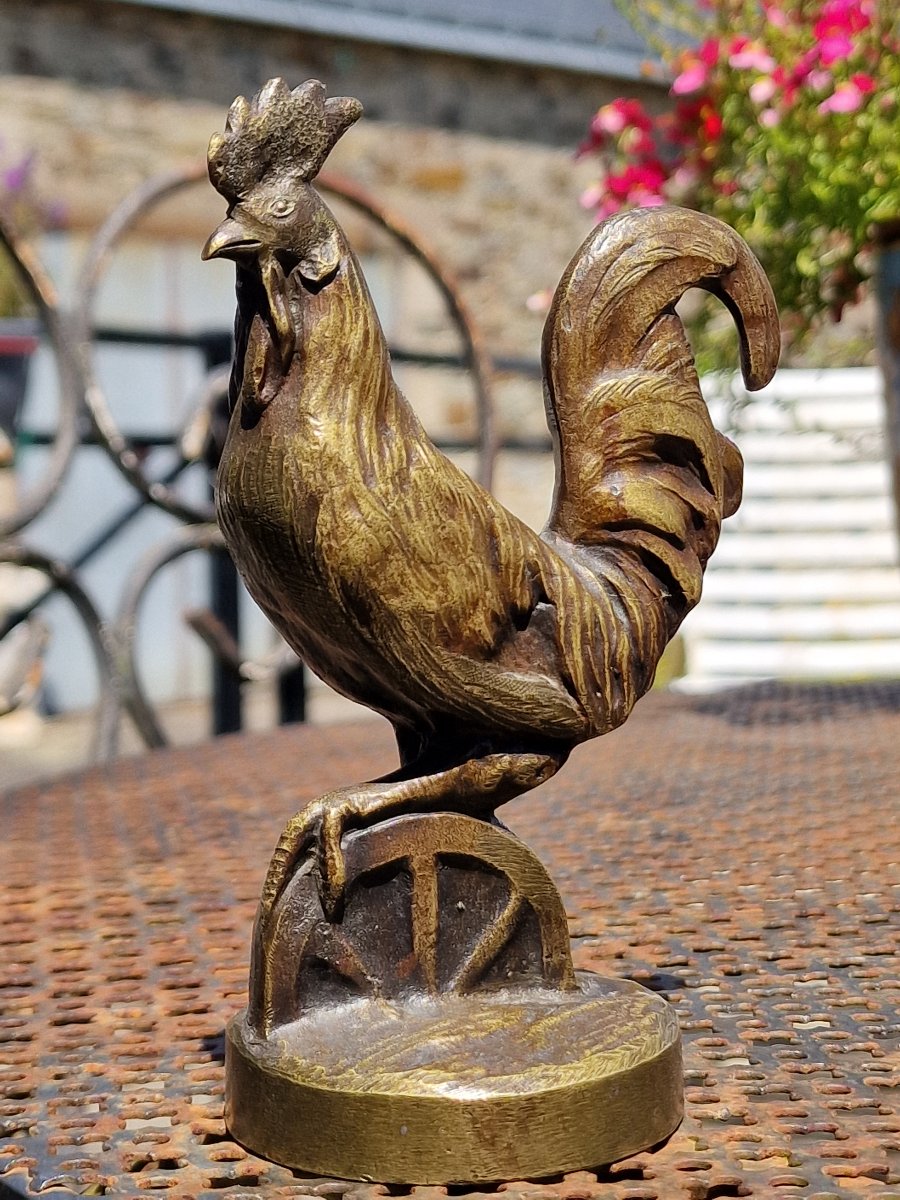 Rare Rooster-shaped Radiator Cap Mascot For Niclausse-brand Automobiles