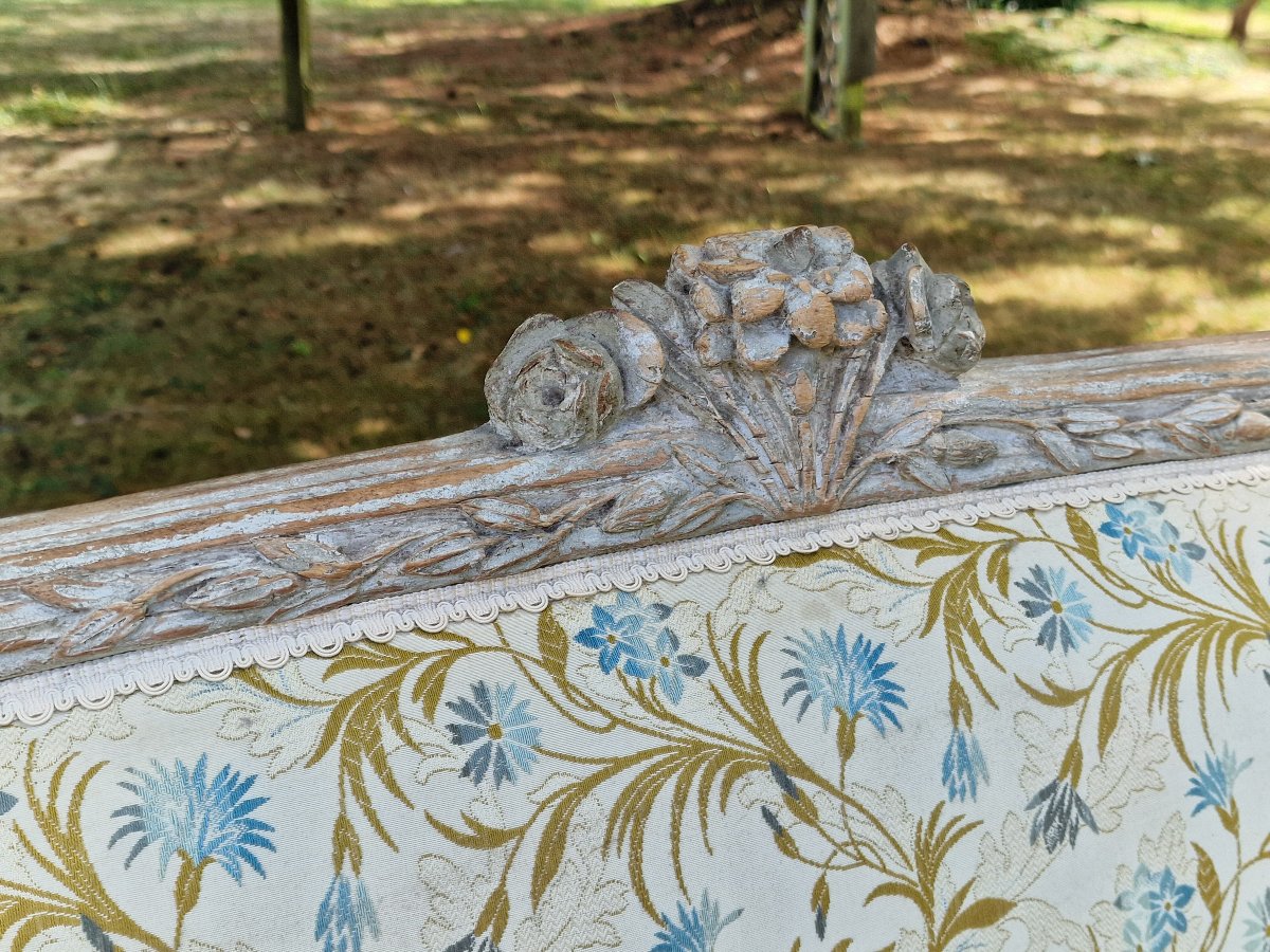 Canapé en ottomane d'époque louis XV ex collection Karl Lagerfeld château Penhoët-photo-2
