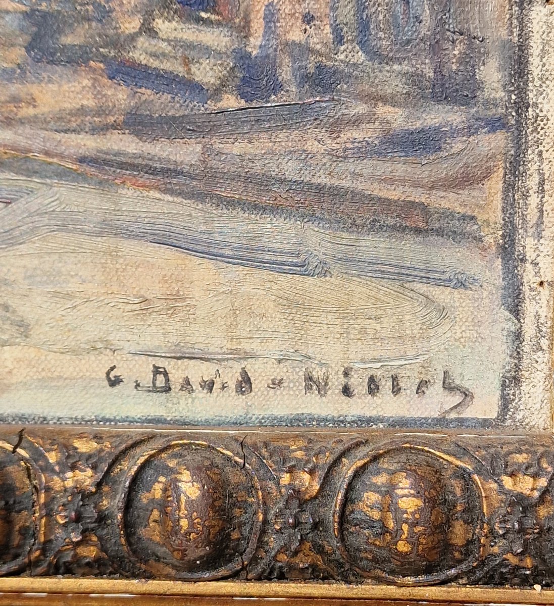 Tableau la chapelle des ursulines et l'hôtel du lion d'or au Faouët par Germain David Nillet-photo-5