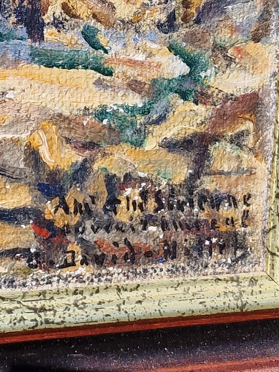 Tableau  par Germain David-Nillet bretonne à la chaumière le Faouët morbihan bretagnec-photo-2