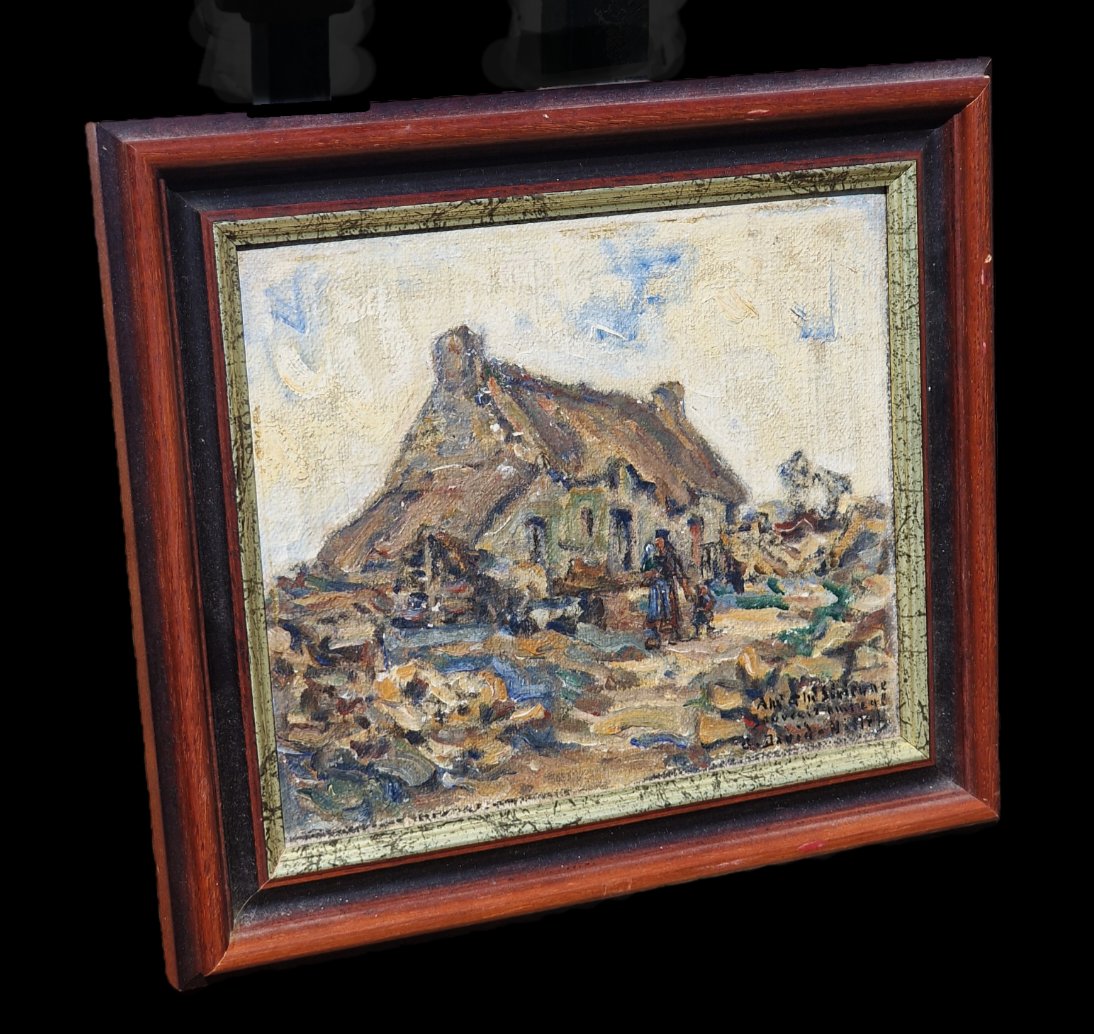 Tableau  par Germain David-Nillet bretonne à la chaumière le Faouët morbihan bretagnec-photo-3
