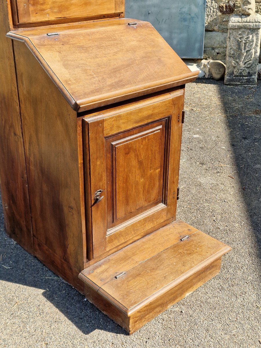 Late 17th-century Walnut Oratory Chair With Diamond-shaped Finials-photo-4