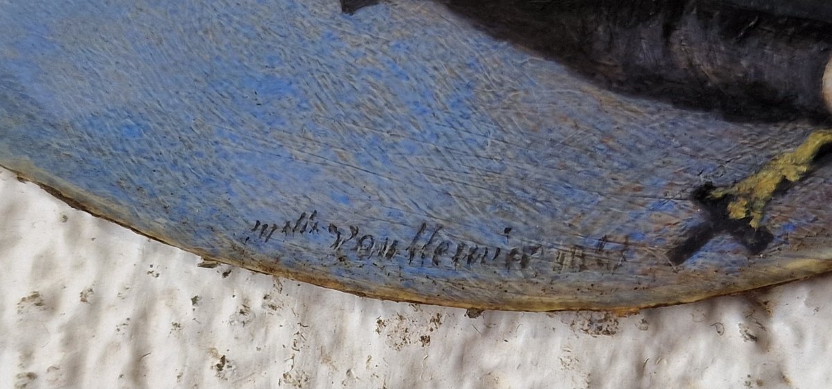 Boîte en écaille de tortue avec une miniature d'Anne Nicole Voullemier de Saint Vincent de Paul-photo-5