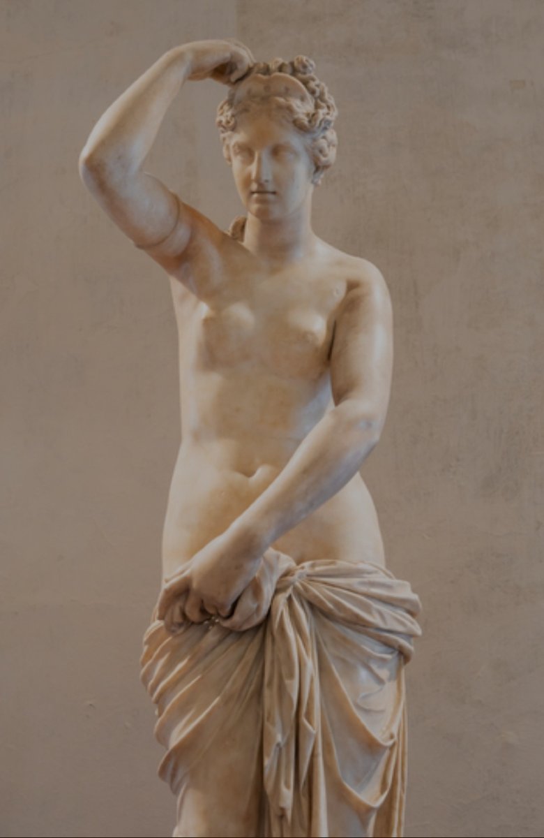 Large Terracotta Statue With An Antique Bronze Patina Depicting Venus Bathing In The Roman Style-photo-8