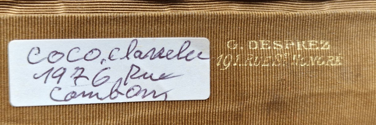 Pochette en lézard du maroquinier de luxe G.Desprez 191 rue Saint Honoré à Paris Coco Chanel-photo-5