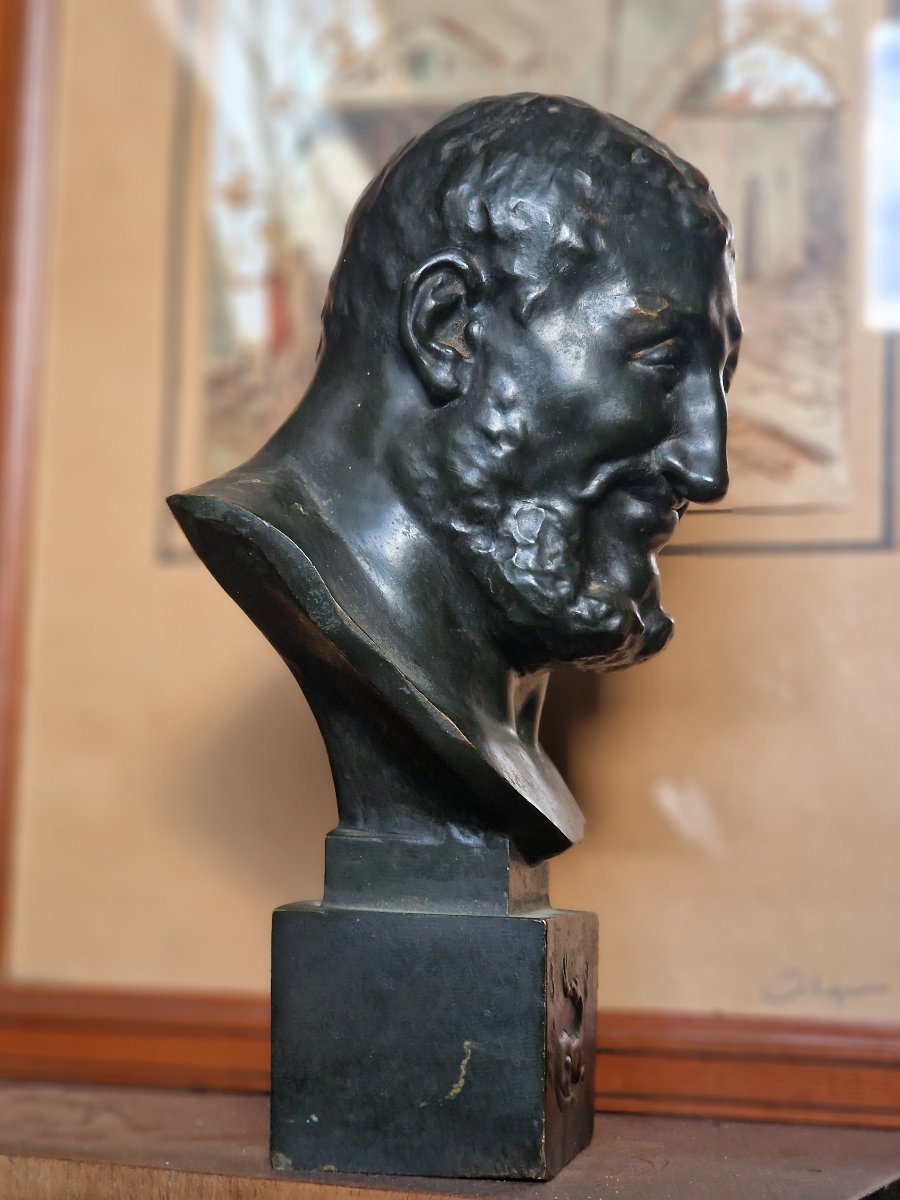 Bronze Bust Of King Francis I Of France By Paul Melin, In The Renaissance "salamander" Style-photo-1