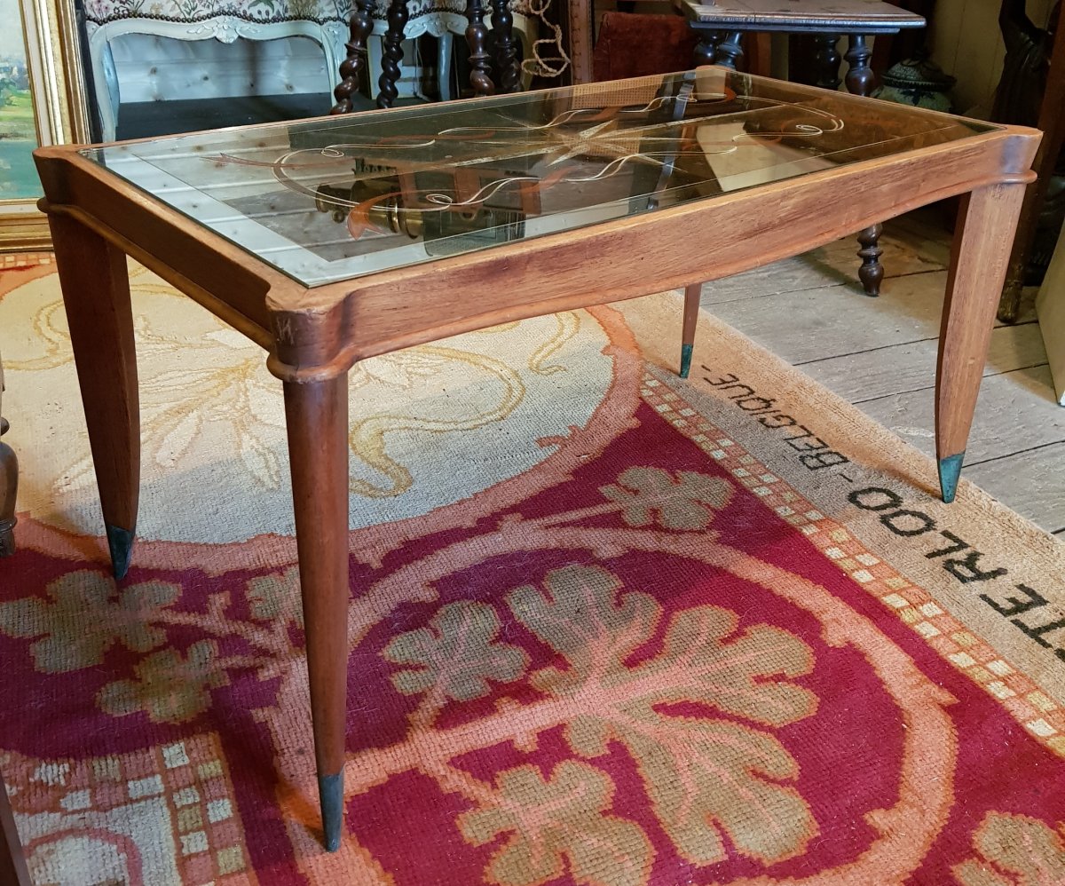 Table Basse Ou A Café Art Déco 1930 Attr. Maurice Jallot Ou Jules Leleu 