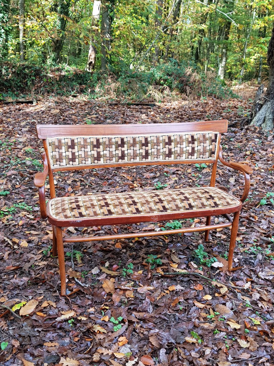 Petit Salon Thonet En Bois Courbé Canapé Fauteuils Et Chaises-photo-4