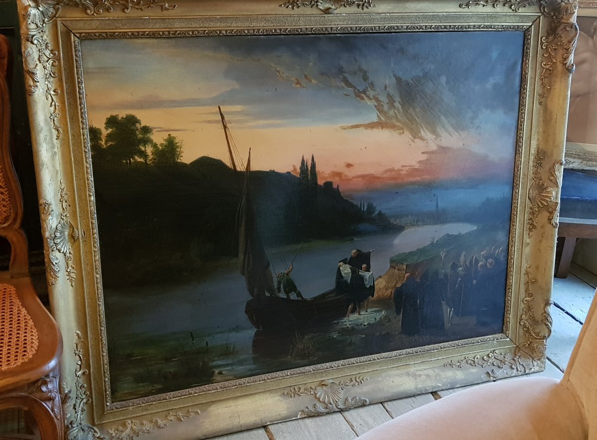 Great History Chart 1824 Jean Truchot The Funéral Isabeau De Baviere Convoy -photo-2