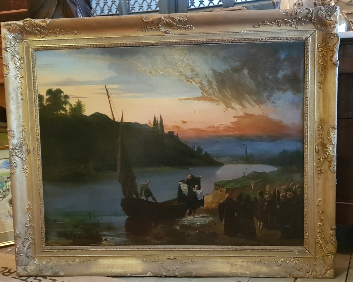 Great History Chart 1824 Jean Truchot The Funéral Isabeau De Baviere Convoy -photo-2