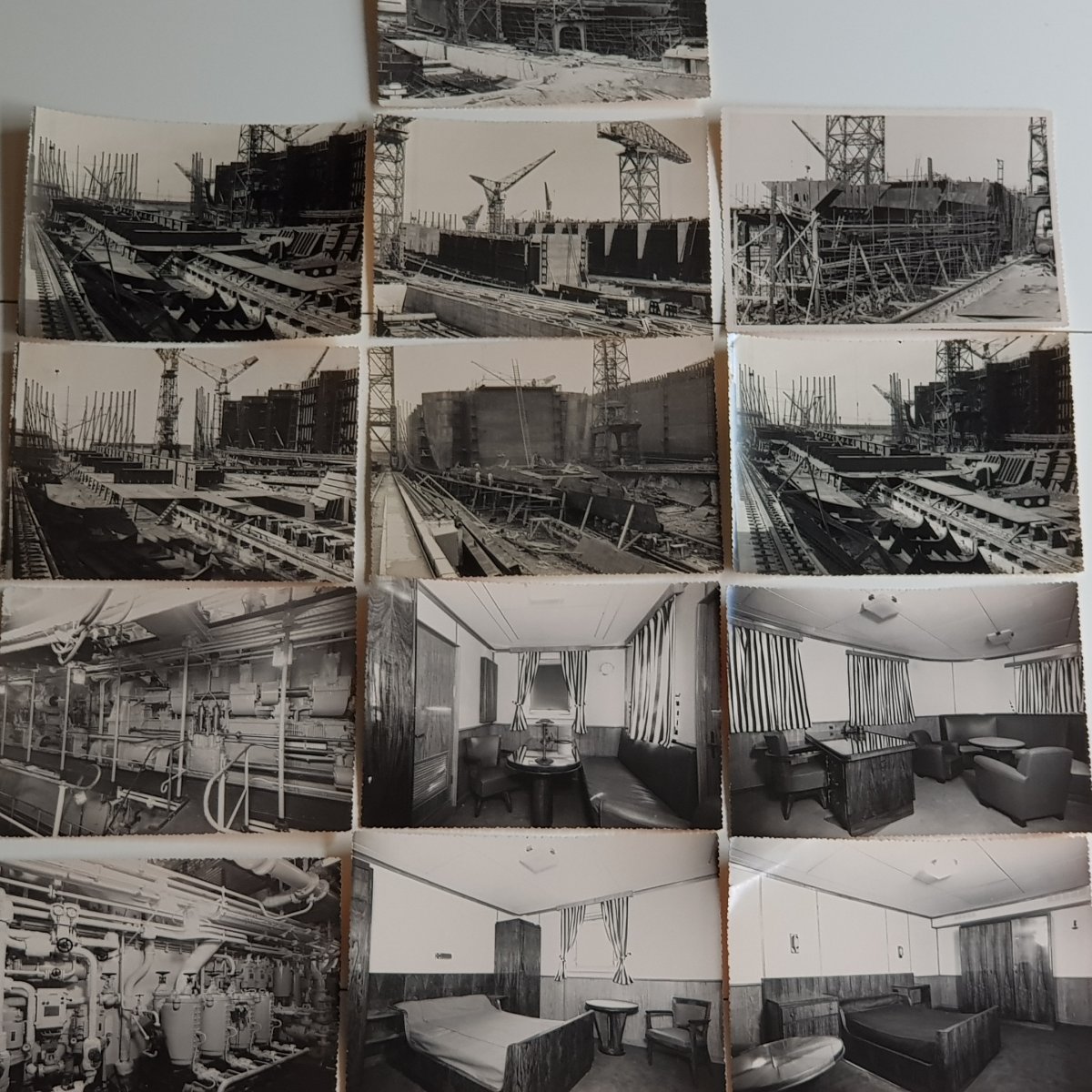 Lot De 19 Tirages Photographies Cargo Anjou 1955 Chantier Penhoët Saint Nazaire-photo-2