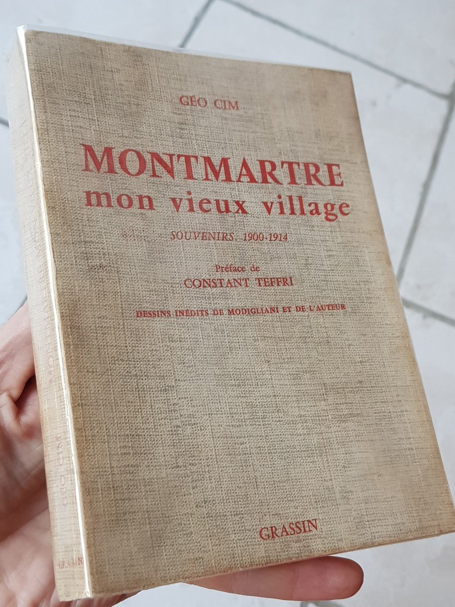 Large Historical Painting Of The Butte Montmartre By Géo Cim Friend Of Modigliani Modigliani And Raoul Dufy Paris Old Life-photo-3