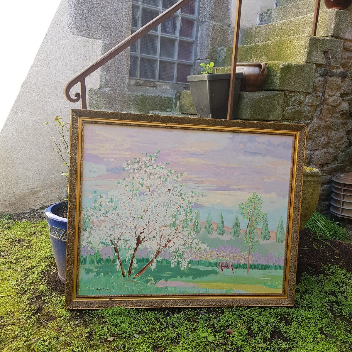 Large Table Apple Trees In Bloom In Normandy By Viviane Douek Pont l'Evêque-photo-4