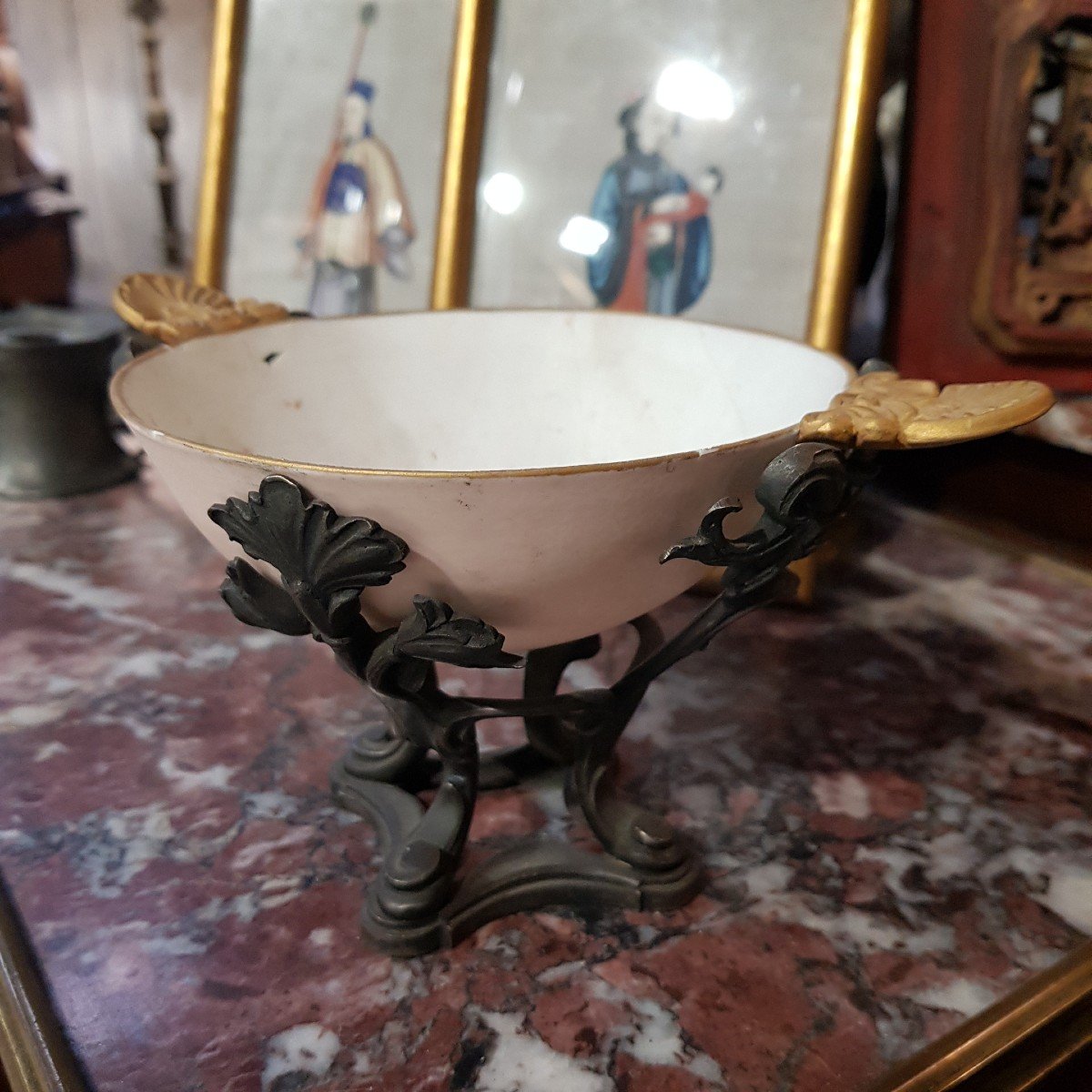 Porcelain Breast Cup And Neo Greek Bronze Frame Mastos-photo-4