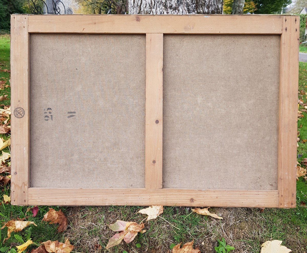 Pair Of Paintings Signed Robitaillie Lavandières On The Riverside-photo-6