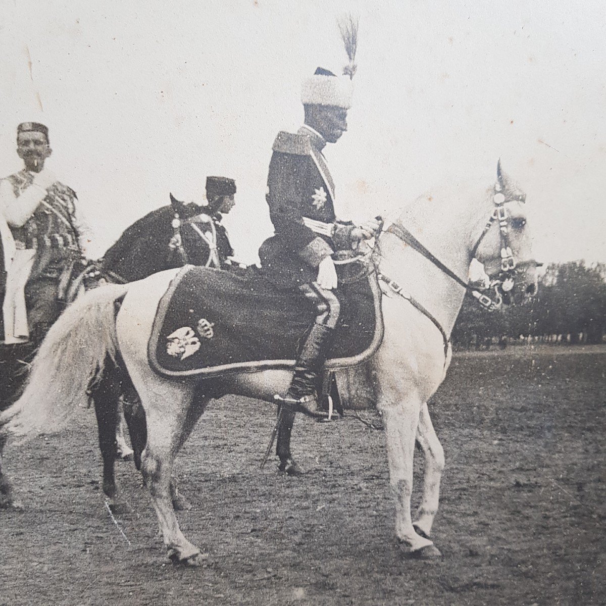 Grande Photographie Pierre 1er De Serbie à Cheval Première Guerre Mondiale Chusseau Flaviens -photo-2