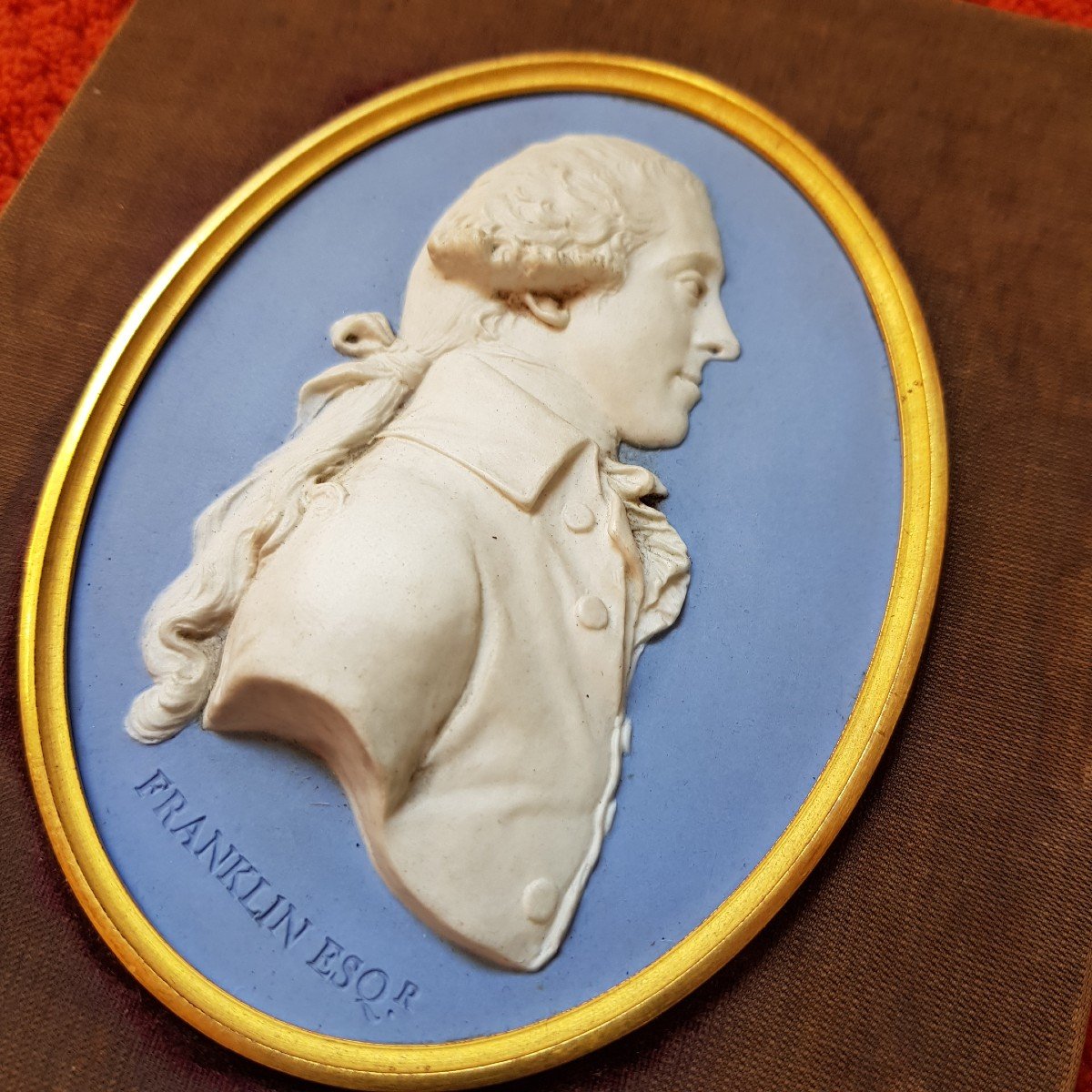 Portrait En Médaillon De William Temple Franklin (1760-1823) Par Josiah Wedgwood En Camée 1783 -photo-3