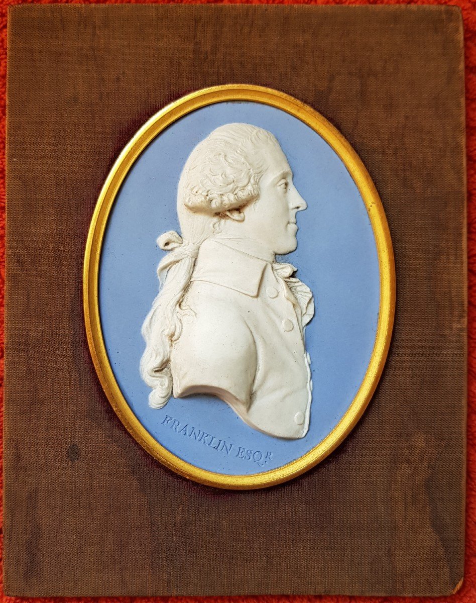 Portrait En Médaillon De William Temple Franklin (1760-1823) Par Josiah Wedgwood En Camée 1783 -photo-4