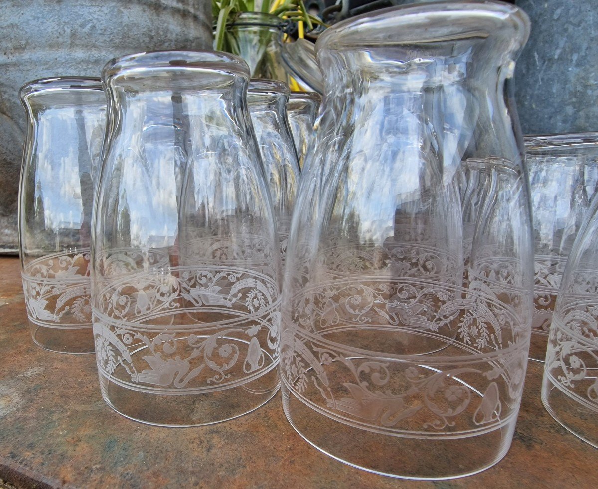 Service De Verres Gobelet Cristal De Baccarat Empire Modèle Aux Cygnes-photo-4