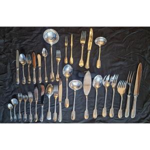 32 Christofle Silver Cutelry Metal Service Pieces New From Stock Cluny Model 