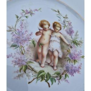 Imperial Sèvres Porcelain Plate With Putti Decor 