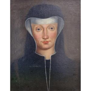 Portrait De Femme Religieuse Du Moyen âge 