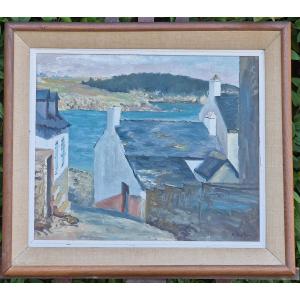 Tableau ruelle vers la mer à Port Manec'h Nevez Bretagne près de Pont-Aven par Pierre Beston 