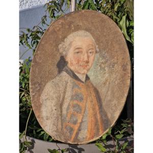 18th-century Pastel Portrait On Vellum Of A Gentleman From The Breton Aristocracy