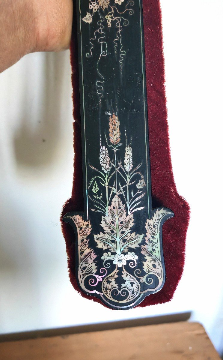 Very Large Cross, Hongmu Inlaid, Mother Of Pearl & Abalone, Vietnam 19thc-photo-4