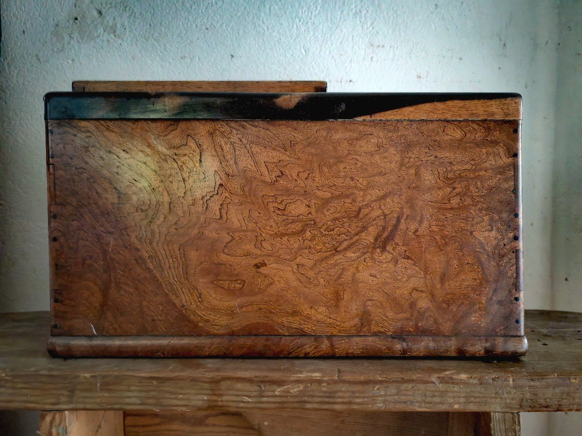 Elegant Hibachi En Bois De Zelkova, Keyaki, Japon, époque Meiji-taïsho-photo-2