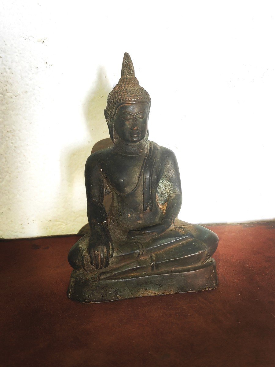 Beau Petit Bouddha En Bronze, Thaïlande XIXe Siècle Ou Avant 