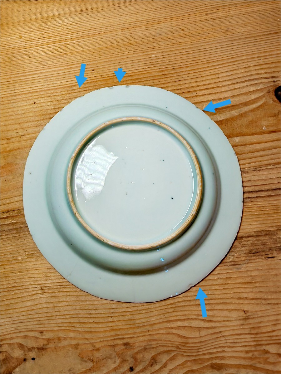 Cute: 2 Chinese Porcelain Plates, Small Sized, Lacustrian Landscape, 18thc -photo-3