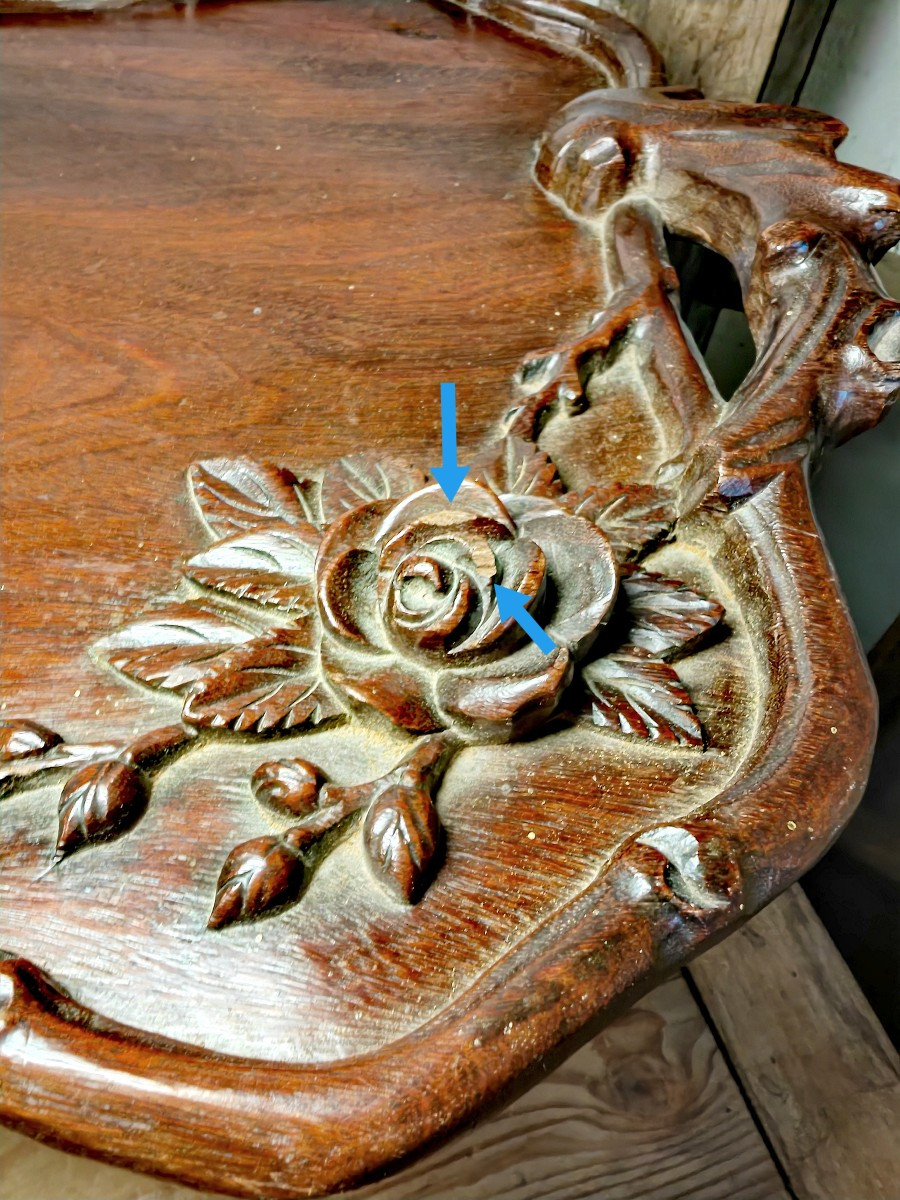 Important Plateau en Bois Sculpté en Haut Relief, Fleurs et Branches Sineuses, Vietnam 1900-photo-3