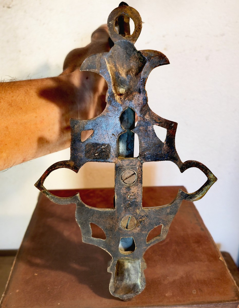 Belle Potence en Bronze, Décor Néo-Classique, Masque et Animaux, France XiXe siècle -photo-3