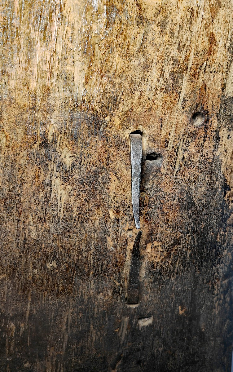 Beautiful Granary Door, Wood & Iron, Mali Dogon, Early 20thc, Great Patina-photo-2