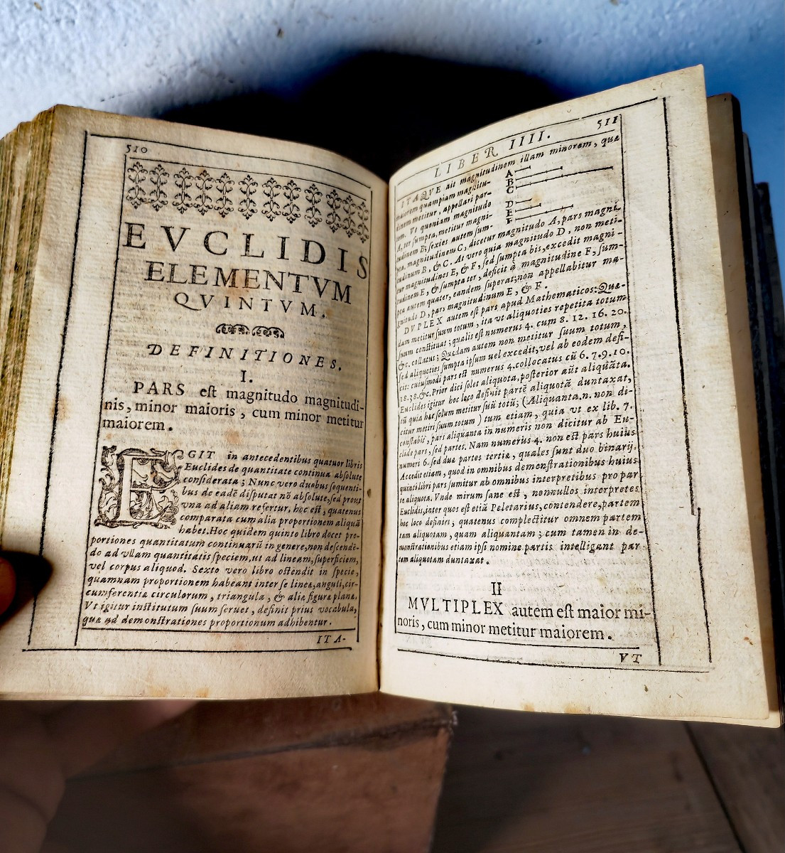 Rare Vellum Book, Study Of Geometry 1603, Euclidis Elementorum Libri XV Christophoro Clavio-photo-4