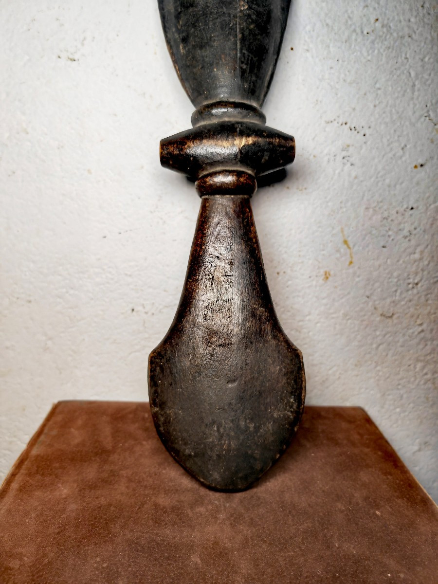 Beautiful Carved Wooden Whistle, Zoomorphic, Buffalo, Great Patina, Mossi Burkina Faso 20thc-photo-1