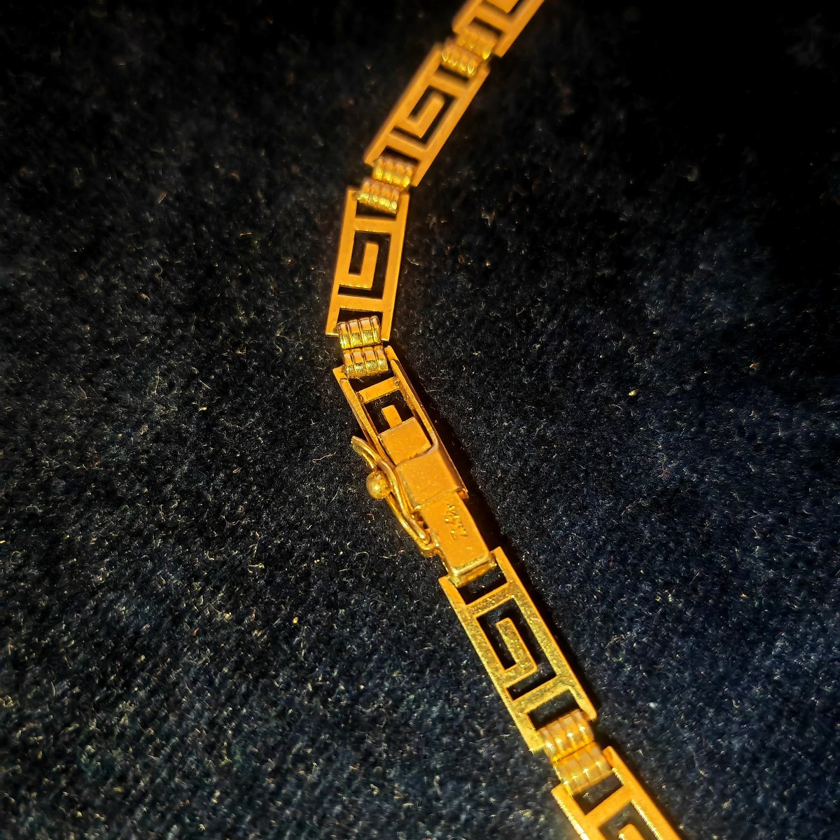 Beautiful Necklace, Choker, 14 Carat Yellow Gold, Greek Decor, Art Deco Period-photo-3
